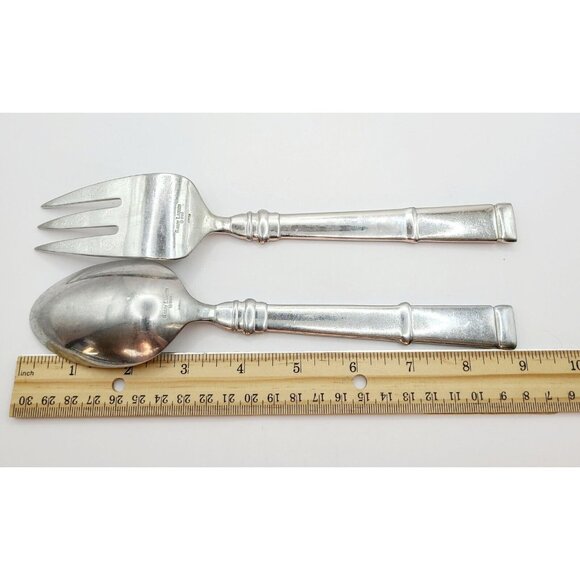 Ralph Lauren Montgomery Flatware Silverware 31 pieces w/ Serving Fork and Spoon - Picture 14 of 16